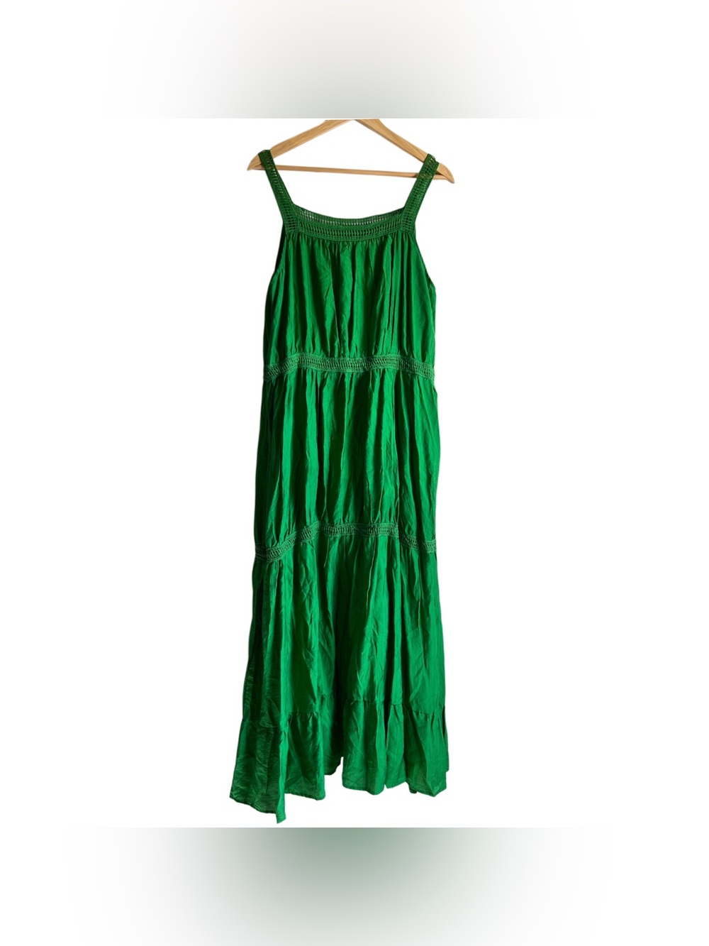 Green Ruffle Boho Maxi Dress - Picture 6 of 6